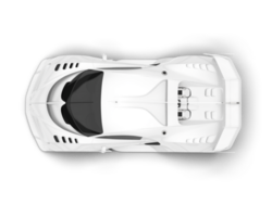 White sport car on transparent background. 3d rendering - illustration png