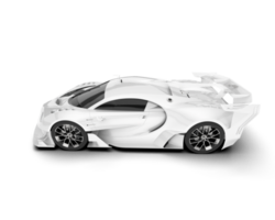 White sport car on transparent background. 3d rendering - illustration png