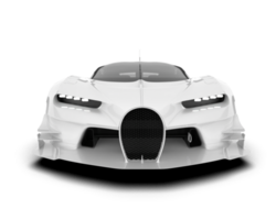 White sport car on transparent background. 3d rendering - illustration png