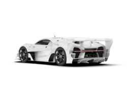 White sport car on transparent background. 3d rendering - illustration png