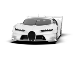 White sport car on transparent background. 3d rendering - illustration png