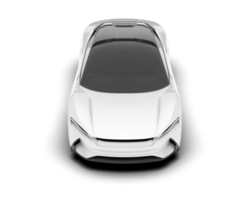 White sport car on transparent background. 3d rendering - illustration png