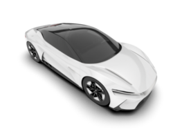 White sport car on transparent background. 3d rendering - illustration png