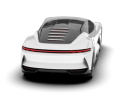 White sport car on transparent background. 3d rendering - illustration png