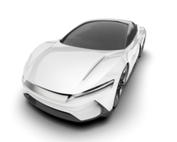 White sport car on transparent background. 3d rendering - illustration png