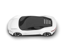 White sport car on transparent background. 3d rendering - illustration png