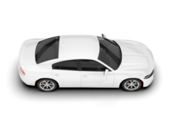 White sport car on transparent background. 3d rendering - illustration png