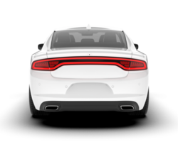 White sport car on transparent background. 3d rendering - illustration png