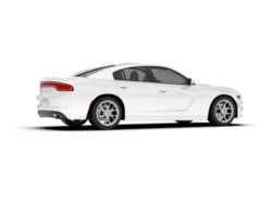 White sport car on transparent background. 3d rendering - illustration png