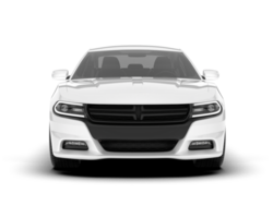 White sport car on transparent background. 3d rendering - illustration png