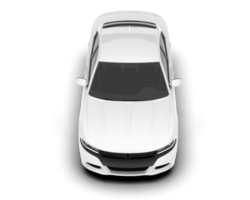 blanc sport voiture sur transparent Contexte. 3d le rendu - illustration png