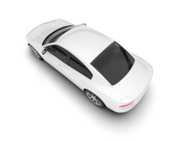 White sport car on transparent background. 3d rendering - illustration png