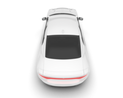 White sport car on transparent background. 3d rendering - illustration png