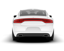 White sport car on transparent background. 3d rendering - illustration png