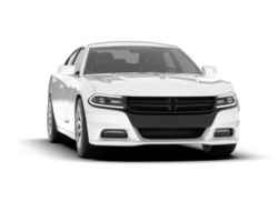 blanc sport voiture sur transparent Contexte. 3d le rendu - illustration png