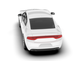 White sport car on transparent background. 3d rendering - illustration png