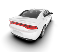 White sport car on transparent background. 3d rendering - illustration png