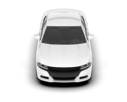 White sport car on transparent background. 3d rendering - illustration png