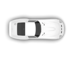 White sport car on transparent background. 3d rendering - illustration png