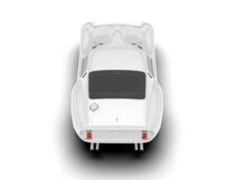 White sport car on transparent background. 3d rendering - illustration png