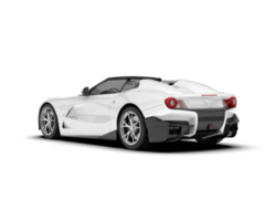 White sport car on transparent background. 3d rendering - illustration png