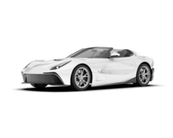 White sport car on transparent background. 3d rendering - illustration png