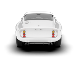 White sport car on transparent background. 3d rendering - illustration png