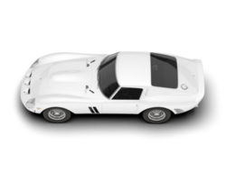 blanc sport voiture sur transparent Contexte. 3d le rendu - illustration png