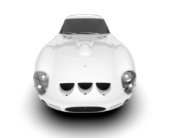 White sport car on transparent background. 3d rendering - illustration png