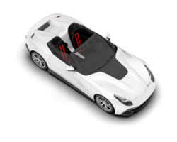 White sport car on transparent background. 3d rendering - illustration png