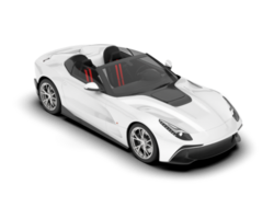 White sport car on transparent background. 3d rendering - illustration png