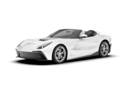 White sport car on transparent background. 3d rendering - illustration png