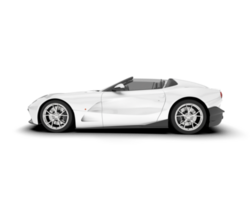 White sport car on transparent background. 3d rendering - illustration png