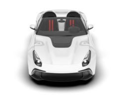 White sport car on transparent background. 3d rendering - illustration png