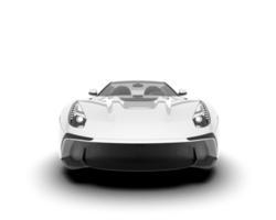 White sport car on transparent background. 3d rendering - illustration png