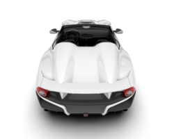 White sport car on transparent background. 3d rendering - illustration png