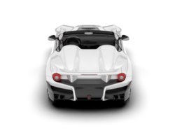 White sport car on transparent background. 3d rendering - illustration png