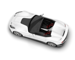 White sport car on transparent background. 3d rendering - illustration png