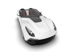 White sport car on transparent background. 3d rendering - illustration png