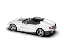 White sport car on transparent background. 3d rendering - illustration png