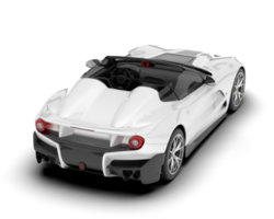 White sport car on transparent background. 3d rendering - illustration png