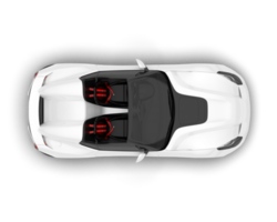 White sport car on transparent background. 3d rendering - illustration png