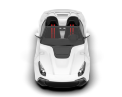 White sport car on transparent background. 3d rendering - illustration png