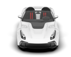 White sport car on transparent background. 3d rendering - illustration png