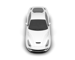 White sport car on transparent background. 3d rendering - illustration png