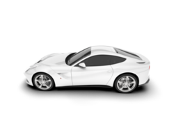 White sport car on transparent background. 3d rendering - illustration png