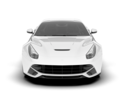 White sport car on transparent background. 3d rendering - illustration png