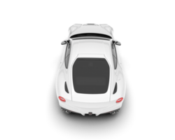 White sport car on transparent background. 3d rendering - illustration png