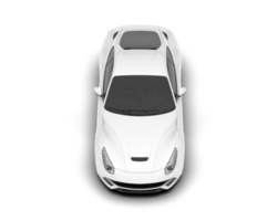 White sport car on transparent background. 3d rendering - illustration png