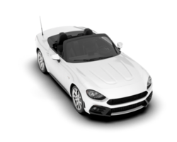 White sport car on transparent background. 3d rendering - illustration png